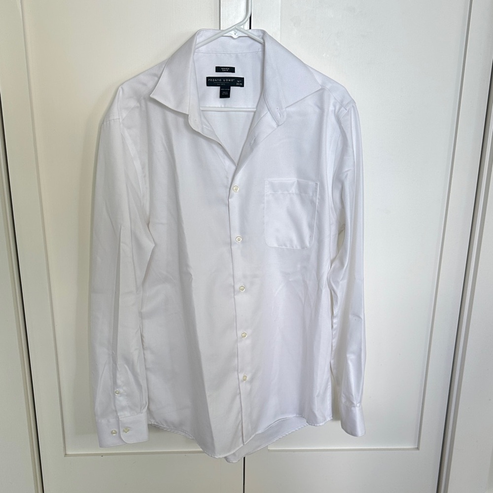 Pronto Uomo Classic White Dress Shirt